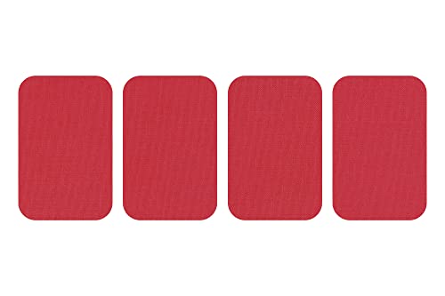 dalipo 05009 - Bügelflicken 4er-Pack, ca. 7,6x4,9cm, rot von dalipo
