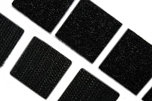dalipo 18010 - Klettband, 25x25, Quadrate, 20 Stück, schwarz von dalipo