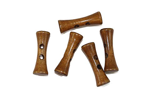 dalipo 22044 - Knebelknopf, Holzknopf, gewölbt, 10 Stück, Farbe: hellbraun von dalipo