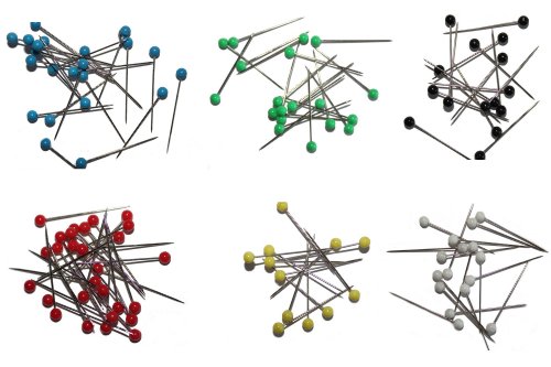 dalipo 31001 - Buntkopfstecknadeln, 100 Stück, bunt von dalipo