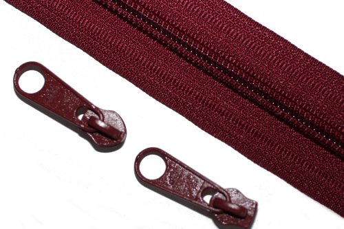 dalipo 32006 - Reißverschluss Meterware 5mm Spirale, inkl. 2 Zipper je Meter, Bordeaux von dalipo