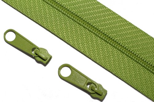 dalipo 32006 - Reißverschluss Meterware 5mm Spirale, inkl. 2 Zipper je Meter, grün von dalipo