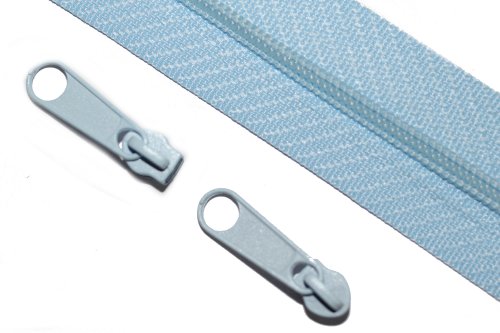 dalipo 32006 - Reißverschluss Meterware 5mm Spirale, inkl. 2 Zipper je Meter, hellblau von dalipo