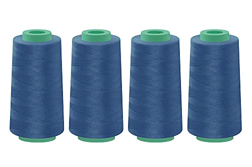 dalipo - Polyester Overlockgarn 4 x 2500m, blau von dalipo