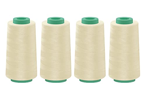 dalipo - Polyester Overlockgarn 4 x 2500m, cremefarben dalipo - Polyester Overlockgarn 4 x 2500m, cremefarben von dalipo