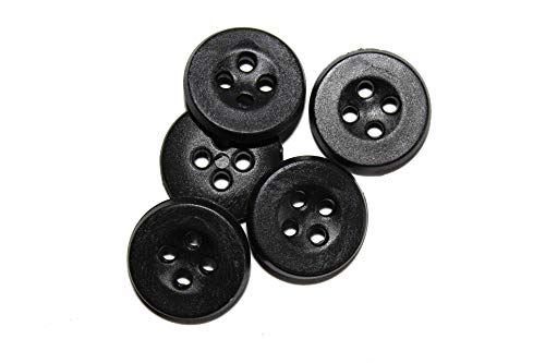 dalipo - robuste Knöpfe 16mm, 10 Stück, schwarz von dalipo