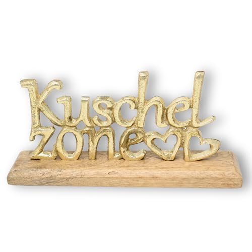damaloo Deko Schriftzug Kuschel Zone – Metallbuchstaben auf Holzsockel – Wohn- & Tischdekoration im Landhausstil – Geschenkidee für Wohnzimmer, Schlafzimmer & Flur – 23x11,5 cm damaloo Deko Schriftzug Kuschel Zone – Metallbuchstaben auf Holzsockel – Wohn- & Tischdekoration im Landhausstil – Geschenkidee für Wohnzimmer, Schlafzimmer & Flur – 23x11,5 cm von damaloo