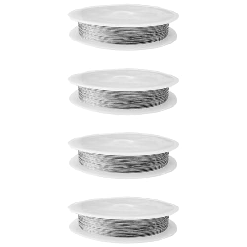 Edelstahl-Schmuckdraht, 0,3 mm Stärke, für Schmuckherstellung, Handwerk, Modellierung und Snare-Draht-Anwendungen, 2,5 m pro Rolle, 4 Rollen von dangjuacua
