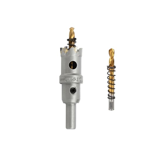 TCT-Lochsägen-Set, Wolframkarbid-Lochsägenbohrer mit titanbeschichtetem Zentrierbohrer für Hartmetall, Legierung, Aluminium, Edelstahl, Kunststoff, Eisen, 22 mm TCT-Lochsägen-Set, Wolframkarbid-Lochsägenbohrer mit titanbeschichtetem Zentrierbohrer für Hartmetall, Legierung, Aluminium, Edelstahl, Kunststoff, Eisen, 22 mm von dashap