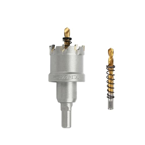 TCT-Lochsägen-Set, Wolframkarbid-Lochsägenbohrer mit titanbeschichtetem Zentrierbohrer für Hartmetall, Legierung, Aluminium, Edelstahl, Kunststoff, Eisen, 35 mm TCT-Lochsägen-Set, Wolframkarbid-Lochsägenbohrer mit titanbeschichtetem Zentrierbohrer für Hartmetall, Legierung, Aluminium, Edelstahl, Kunststoff, Eisen, 35 mm von dashap