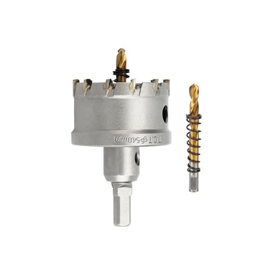 TCT-Lochsägen-Set, Wolframkarbid-Lochsägenbohrer mit titanbeschichtetem Zentrierbohrer für Hartmetall, Legierung, Aluminium, Edelstahl, Kunststoff, Eisen, 54 mm TCT-Lochsägen-Set, Wolframkarbid-Lochsägenbohrer mit titanbeschichtetem Zentrierbohrer für Hartmetall, Legierung, Aluminium, Edelstahl, Kunststoff, Eisen, 54 mm von dashap