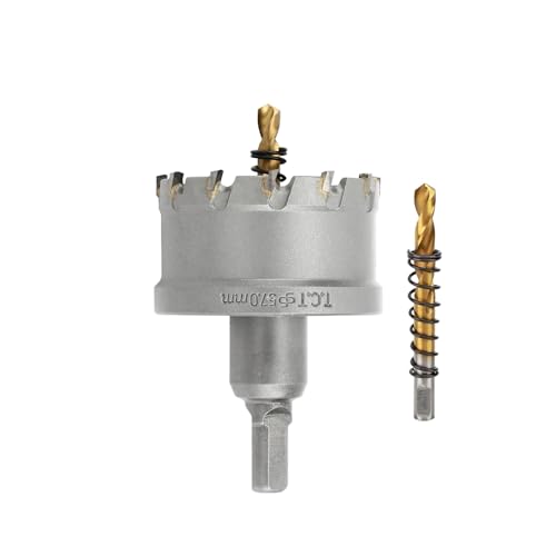 TCT-Lochsägen-Set, Wolframkarbid-Lochsägenbohrer mit titanbeschichtetem Zentrierbohrer für Hartmetall, Legierung, Aluminium, Edelstahl, Kunststoff, Eisen, 57 mm TCT-Lochsägen-Set, Wolframkarbid-Lochsägenbohrer mit titanbeschichtetem Zentrierbohrer für Hartmetall, Legierung, Aluminium, Edelstahl, Kunststoff, Eisen, 57 mm von dashap