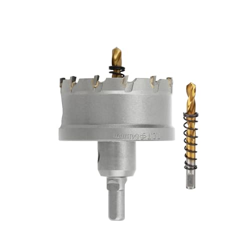 TCT-Lochsägen-Set, Wolframkarbid-Lochsägenbohrer mit titanbeschichtetem Zentrierbohrer für Hartmetall, Legierung, Aluminium, Edelstahl, Kunststoff, Eisen, 64 mm TCT-Lochsägen-Set, Wolframkarbid-Lochsägenbohrer mit titanbeschichtetem Zentrierbohrer für Hartmetall, Legierung, Aluminium, Edelstahl, Kunststoff, Eisen, 64 mm von dashap