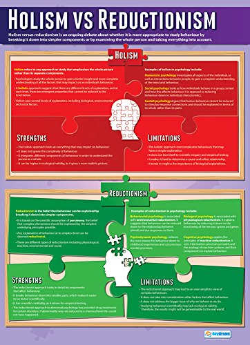 Daydream Education „Holism Vs Reductionism“, Psychologieposter für das Klassenzimmer, Hochglanzpapier, 850 x 594 mm (A1) (Englische Version) von Daydream Education