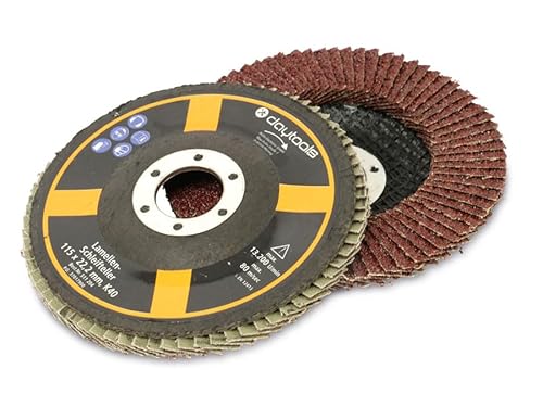 DAYTOOLS Lamellen-Schleifteller, 115 mm, Körnung 40, 5 Stück von daytools