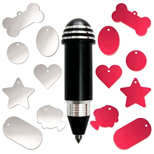 Gravierspitzen-Werkzeug für Cricut Joy, mit 2 Farben und 7 schönen Blanko-Etiketten, Form von Hundeknochen, Herz, Kreis, Stern, Fisch, oval, rechteckig Gravierspitzen-Werkzeug für Cricut Joy, mit 2 Farben und 7 schönen Blanko-Etiketten, Form von Hundeknochen, Herz, Kreis, Stern, Fisch, oval, rechteckig von dbwhole