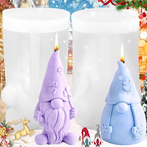 dcas 2 Stück Kerzengießformen Aus Silikon Zwerg 3D, Diy Wichtelformen Weihnachts Kerzenform, Resin Silikonformen Zwerg, Ostern Deko Wichtel Silikonform (Zöpfe + Geschenke) dcas 2 Stück Kerzengießformen Aus Silikon Zwerg 3D, Diy Wichtelformen Weihnachts Kerzenform, Resin Silikonformen Zwerg, Ostern Deko Wichtel Silikonform (Zöpfe + Geschenke) von dcas