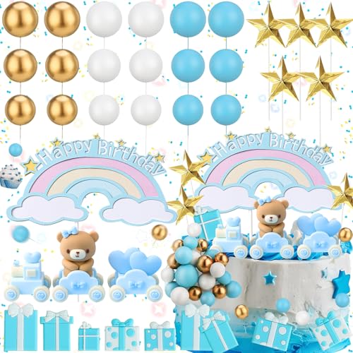 dcas 32 Stücke Blau Teddybär Kuchen Dekoration Set, Blau Zug Teddybär Kuchen Dekoration, Teddybär Kuchen Dekoration Diy, Blauer Bär Kuchen Deko Für Hochzeit Hochzeitstag Geburtstag Babyparty, Unisex dcas 32 Stücke Blau Teddybär Kuchen Dekoration Set, Blau Zug Teddybär Kuchen Dekoration, Teddybär Kuchen Dekoration Diy, Blauer Bär Kuchen Deko Für Hochzeit Hochzeitstag Geburtstag Babyparty, Unisex von dcas