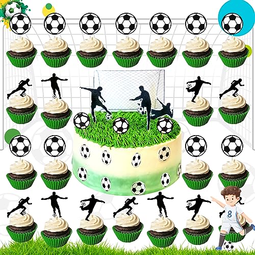 dcas 36 Stück Fußball Cupcake Topper Party Kuchen Dekorationen, Kinder Fußball Kuchen Deko, Tortenaufleger Fussball Cake Topper, Fussball Kuchen Deko Geburtstag Junge (18xfußball,18xsportler) dcas 36 Stück Fußball Cupcake Topper Party Kuchen Dekorationen, Kinder Fußball Kuchen Deko, Tortenaufleger Fussball Cake Topper, Fussball Kuchen Deko Geburtstag Junge (18xfußball,18xsportler) von dcas