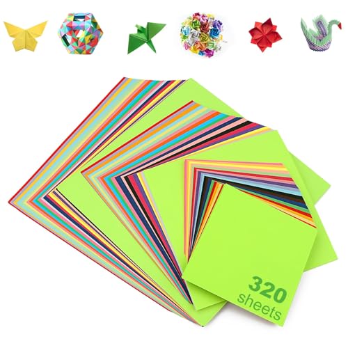 ddckj 320 Blatt Origami Papier in 20 Farben Faltpapier 20x20/15x15/10x10 cm Doppelseitig Farbe Quadratisch Buntes Papier 70 g/m² für DIY Schule Kunst Bastelprojekte ddckj 320 Blatt Origami Papier in 20 Farben Faltpapier 20x20/15x15/10x10 cm Doppelseitig Farbe Quadratisch Buntes Papier 70 g/m² für DIY Schule Kunst Bastelprojekte von ddckj