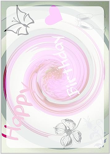 Briefpapier Geburtstag DIN A4 - Papier für Einladungen - 20 Blatt - Motiv Nr. 049 | 80g/m² Briefpapier Geburtstag DIN A4 - Papier für Einladungen - 20 Blatt - Motiv Nr. 049 | 80g/m² von deLuxeTuning.de
