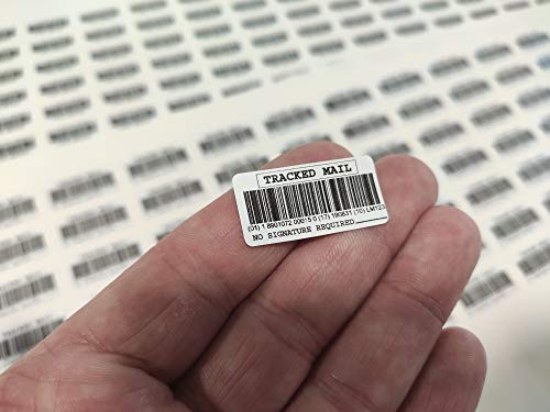 200 x falsche Barcode-Verfolgungs-Etiketten ohne Unterschrift erforderlich von decal arts
