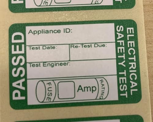 Wasserdichte Etiketten BS7671 – Pat-Test-Etiketten für fehlerhafte Geräte, ohne Rückstände, 50 x 30 mm, 200 Stück Wasserdichte Etiketten BS7671 – Pat-Test-Etiketten für fehlerhafte Geräte, ohne Rückstände, 50 x 30 mm, 200 Stück von decal arts