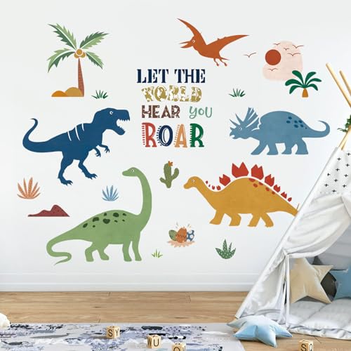 decalmile Wandtattoo Dinosaurier Boho Wandaufkleber Dino Palmbaum Kinder Wandsticker Babyzimmer Kinderzimmer Jungen Klassenzimmer Wanddeko decalmile Wandtattoo Dinosaurier Boho Wandaufkleber Dino Palmbaum Kinder Wandsticker Babyzimmer Kinderzimmer Jungen Klassenzimmer Wanddeko von decalmile