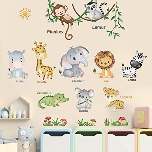 decalmile Wandtattoo Dschungel Safari Tiere Wandaufkleber Elefant Affe Giraffe Koala Wandsticker Kinderzimmer Babyzimmer Schlafzimmer Wanddeko decalmile Wandtattoo Dschungel Safari Tiere Wandaufkleber Elefant Affe Giraffe Koala Wandsticker Kinderzimmer Babyzimmer Schlafzimmer Wanddeko von decalmile