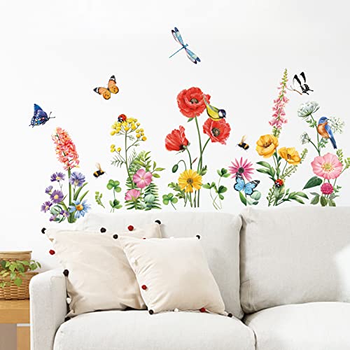 decalmile Wandtattoo Garten Blumen Wandaufkleber Vögel Schmetterlinge Mohnblume Blume Wandsticker Babyzimmer Kinderzimmer Schlafzimmer Wanddeko decalmile Wandtattoo Garten Blumen Wandaufkleber Vögel Schmetterlinge Mohnblume Blume Wandsticker Babyzimmer Kinderzimmer Schlafzimmer Wanddeko von decalmile