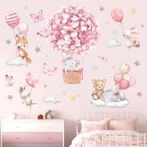 decalmile Wandtattoo Heißluftballon Rosa Wandaufkleber Tiere Ballon Blumen Elefant Bär Wandsticker Babyzimmer Kinderzimmer Schlafzimmer Wanddeko decalmile Wandtattoo Heißluftballon Rosa Wandaufkleber Tiere Ballon Blumen Elefant Bär Wandsticker Babyzimmer Kinderzimmer Schlafzimmer Wanddeko von decalmile