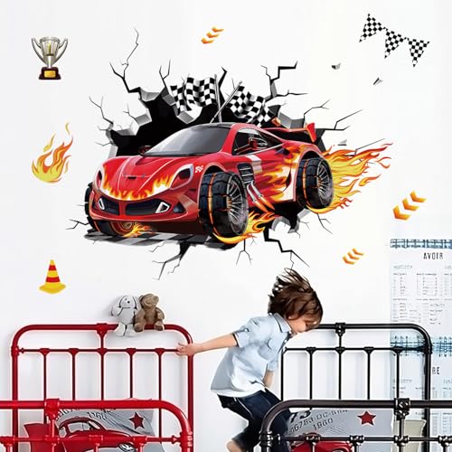 decalmile Wandtattoo Kinderzimmer Junge 3D Rennwagen Wandaufkleber Rennauto Autos Junge Wandsticker Kinderzimmer Babyzimmer Spielzimmer Wanddeko decalmile Wandtattoo Kinderzimmer Junge 3D Rennwagen Wandaufkleber Rennauto Autos Junge Wandsticker Kinderzimmer Babyzimmer Spielzimmer Wanddeko von decalmile