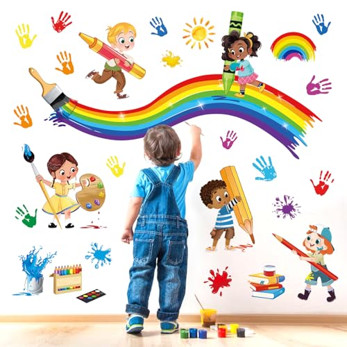 decalmile Wandtattoo Leseecke Regenbogen Wandaufkleber Handabdruck Splatter Motivation Wandsticker Babyzimmer Kinderzimmer Klassenzimme Wanddeko decalmile Wandtattoo Leseecke Regenbogen Wandaufkleber Handabdruck Splatter Motivation Wandsticker Babyzimmer Kinderzimmer Klassenzimme Wanddeko von decalmile