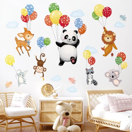 decalmile Wandtattoo Panda Tiere im Ballon Wandaufkleber Heißluftballon Koala Affen Wandsticker Babyzimmer Kinderzimmer Schlafzimmer Wanddeko decalmile Wandtattoo Panda Tiere im Ballon Wandaufkleber Heißluftballon Koala Affen Wandsticker Babyzimmer Kinderzimmer Schlafzimmer Wanddeko von decalmile