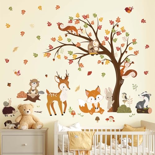 decalmile Wandtattoo Waldtiere Baum Wandaufkleber Hirsche Hase Eulen Herbst Wandsticker Babyzimmer Kinderzimmer Wohnzimmer Wanddeko decalmile Wandtattoo Waldtiere Baum Wandaufkleber Hirsche Hase Eulen Herbst Wandsticker Babyzimmer Kinderzimmer Wohnzimmer Wanddeko von decalmile