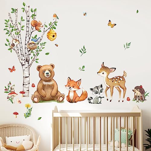 decalmile Wandtattoo Waldtiere Birke Baum Wandaufkleber Bär Fuchs Hirsch Wandsticker Kinderzimmer Babyzimmer Schlafzimmer Wanddeko decalmile Wandtattoo Waldtiere Birke Baum Wandaufkleber Bär Fuchs Hirsch Wandsticker Kinderzimmer Babyzimmer Schlafzimmer Wanddeko von decalmile