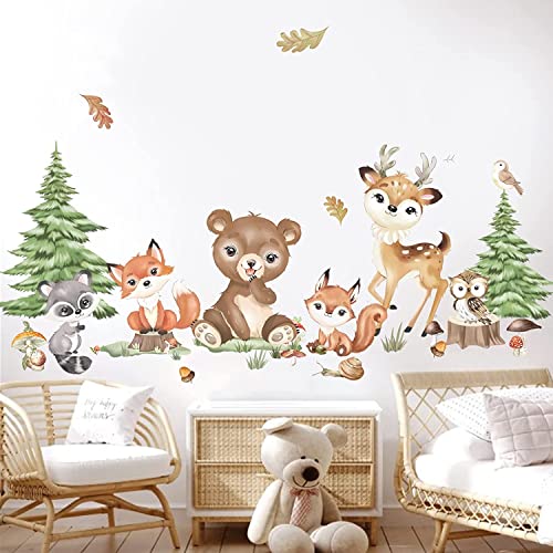 decalmile Wandtattoo Waldtiere Wandaufkleber Bär Hirsch Fuchs Bäume Wandsticker Kinderzimmer Babyzimmer Schlafzimmer Wanddeko decalmile Wandtattoo Waldtiere Wandaufkleber Bär Hirsch Fuchs Bäume Wandsticker Kinderzimmer Babyzimmer Schlafzimmer Wanddeko von decalmile