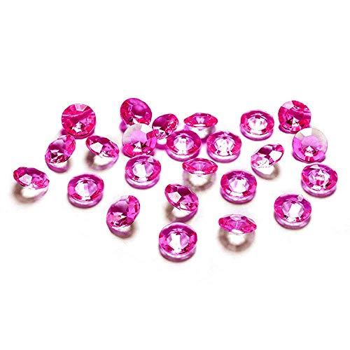 Kristall-Diamanten, 1,2cm, 100 Stück, dark pink von deco-discount