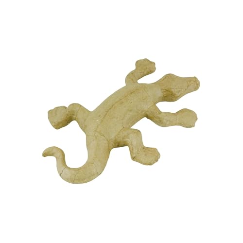 Décopatch AP116Opack - Packung 5 Träger zum Verzieren, aus Pappmaché, Salamander, 17,5x11,5x2,8 cm, Kraftbraun, 1 Pack von décopatch