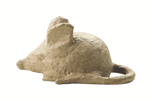 Décopatch AP162O Träger XS aus Pappmaché, mini Maus, 11 x 6,5 x 6 cm, zum Verzieren von décopatch