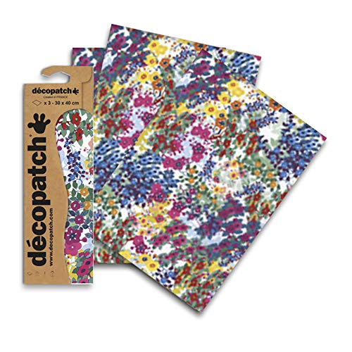 Décopatch C801C - Blisterpackung mit 3 gleichen Bögen, No. 801, 30x40cm, 1 Pack von décopatch