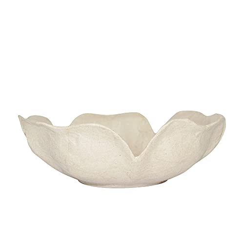 Decopatch Décopatch HD001O Schale in Blumenform aus Pappmaché, 24 x 24 x 7 cm, ein Behälter zum Verzieren perfekt für Ihr Wohndeko, Kartonbraun von décopatch