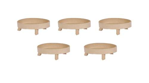 Décopatch HD064Cpack - Packung 5 Träger zum Verzieren, aus Pappmaché, Taschenleerer - Schale, oval, mit 3 Standfüßen, 13x9x4 cm, Kraftbraun, 1 Pack Décopatch HD064Cpack - Packung 5 Träger zum Verzieren, aus Pappmaché, Taschenleerer - Schale, oval, mit 3 Standfüßen, 13x9x4 cm, Kraftbraun, 1 Pack von décopatch