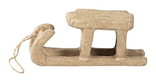 Decopatch NO047C - Schlitten aus Pappmaché, zum Aufhängen 10cm, für Weihnachtsbaum, einfach zum Verzieren, Kartonbraun, 1 Stück Decopatch NO047C - Schlitten aus Pappmaché, zum Aufhängen 10cm, für Weihnachtsbaum, einfach zum Verzieren, Kartonbraun, 1 Stück von décopatch