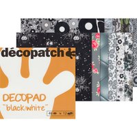 Décopatch Papierblock "Decopad Black and White" von Schwarz