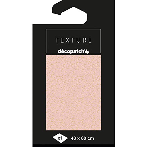 Décopatch TD803C - 1 Bogen 40x60cm Décopatch-Papier Motiv Texture, Pollen Rosa / Gold von Décopatch