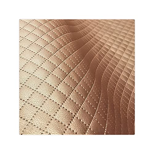 Kunstleder Meterware Stoffe zum Nähen Gold Wasserdichte Polsterung (1 Stk- Breite: 140cm x Länge: 100cm) Polsterstoff Polster für Möbel Schuhe Handtaschen Accessoires & Bastelarbeiten Steppung 2x2 cm von decorwelt