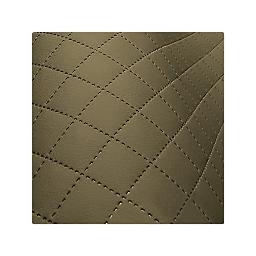 Kunstleder Meterware Stoffe zum Nähen Olivgrün/Khaki Wasserdichte Polsterung (1 Stk- Breite: 140cm x Länge: 100cm) Polsterstoff Polster für Möbel Schuhe Handtaschen Steppung 3x3 cm von decorwelt