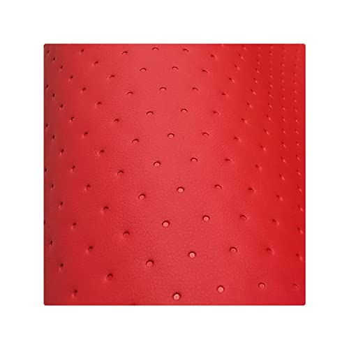 Kunstleder Meterware Stoffe zum Nähen Rot Wasserdichte Polsterung (1 Stk- Breite: 140cm x Länge: 100cm) Polsterstoff Polster für Möbel Schuhe Handtaschen Accessoires & Bastelarbeiten großer Punkt von decorwelt