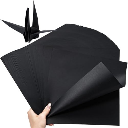 Dedoot Papierbögen zum Carften, 200 Blatt Origami-Papier, Weiß, 25,4 x 25,4 cm, quadratisches Faltpapier für Mal- und Bastelprojekte von dedoot